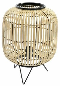 Lampada da tavolo DKD Home Decor Nero Metallo Marrone Bambù (30 x 30 x 40.5 cm)