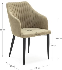 Set di sedie da pranzo verde chiaro in imbottito 2 pz Nadi – Marckeric