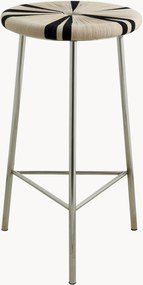 Sgabello alto bicolore nero/avorio Morice