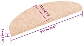Tappetini Adesivi per Scale 5 pz Marroni 65x21x4 cm Agugliati