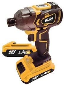 Avvitatore a Batteria Blim 20V 2Ah con Doppia Batteria e 190Nm di Coppia - Giallo Brillante