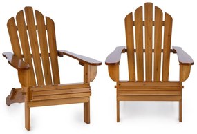 blumfeldt Vermont Set 2 Sedie da Giardino Stile Adirondack Abete marrone