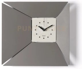 Orologio da parete minimal illusio fango/avorio in ferro 42x5x40h cm