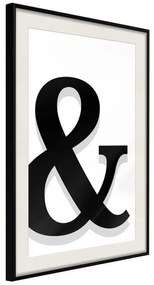 Poster  Ampersand's Shadow  Cornice Quadri Cornice nera con pass-partout, Larghezza x Altezza Home decor 40x60