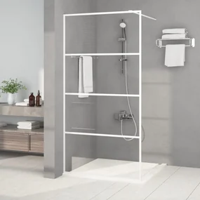 Parete Doccia Walk İn Bianca 100x195 Cm Vetro Trasparente Esg /