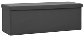 Panca portaoggetti pieghevole grigia in pvc