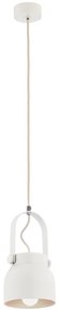 Argon 8290 - Lampadario a sospensione con filo LOGAN 1xE27/15W/230V diametro 14 cm bianco