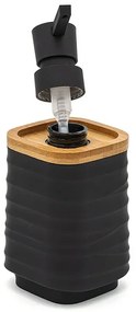Dispenser sapone da appoggio nero in abs e bambù Wave