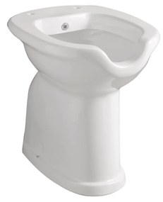 Vaso/Bidet Accessibile Con Scarico a Suolo Bianco Lucido