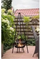 RedFire Griglia da Giardino con Treppiede e Braciere 50 cm Nera 446956