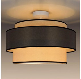 Lampadario a plafone GRACE 1xE27/60W/230V diametro 40 cm color crema/grigio