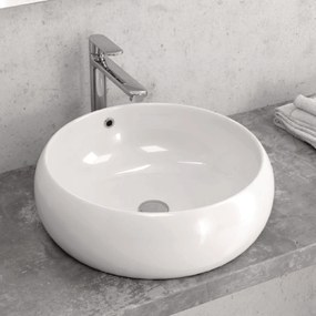 Lavabo D'Appoggio 44,5 Cm Karag Bianco Lucido