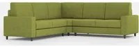 Divano Angolare 5 Posti 246x246x85 cm Sakar in Tessuto Verde