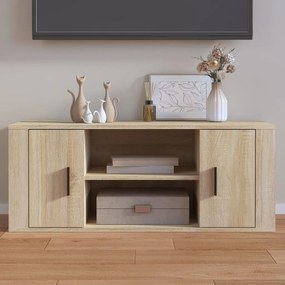 Mobile Per Tv Rovere Sonoma 100x35x40 Cm Legno Multistrato /