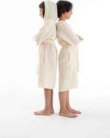 Accappatoio per bambini color crema in mussola 5-6 anni Muslin – Foutastic