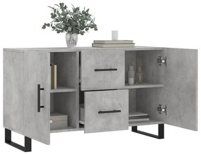 Credenza grigio cemento 100x36x60 cm in legno multistrato