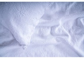Set con copriletto e federa bianco in jacquard 240x260 cm Jacquard – Mila Home Luxury