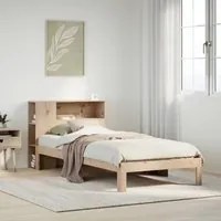 Letto Libreria senza Materasso 90x200 cm Legno Massello Pino 3322538