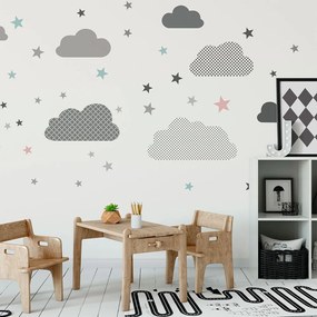 Adesivo murale Nuvole scandinave dall'estremo nord - Ambiance