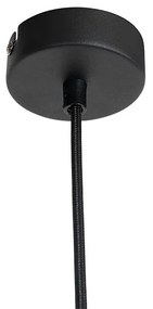 Lampada a sospensione vintage nera con vetro fumé - Vidra