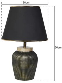 Lampada da tavolo RAMZES 1xE27/40W/230V nero/oro