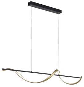 Lampada a sospensione intelligente grigio scuro con oro incl. LED dimmerabile in Kelvin - Marianne