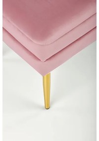Panca con vano portaoggetti VELVA 37x78 cm rosa/oro