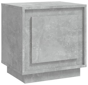 Comodino grigio cemento 44x35x45 cm in legno multistrato