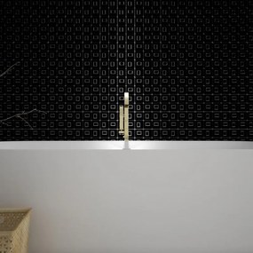 Mosaico ceramica nero, 8 pezzi