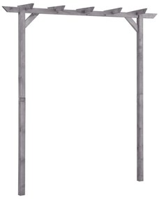 Pergolato Da Giardino Grigio 200x40x205 Cm İn Pino Impregnato /