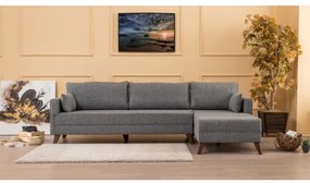 Divano angolare a L KORFU grigio destro