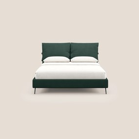 Artemisia letto imbottito con piedini alti sfoderabile in tessuto smacchiabile T17