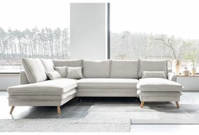 Divano letto angolare beige (angolo sinistro/"U") Charming Charlie - Miuform