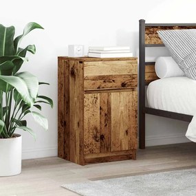 Comodino Legno Antico 39x35x65 Cm İn Legno Multistrato /