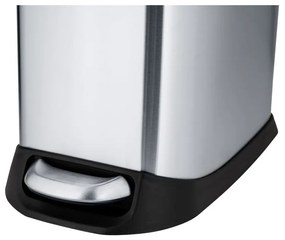 Cestino per la spazzatura color argento opaco in acciaio inox con pedale 12 l Design – Wenko
