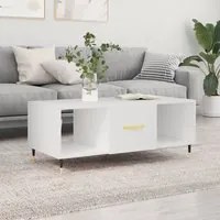 Tavolino da Salotto Bianco 102x50x40 cm in Legno Multistratocod mxl 127555