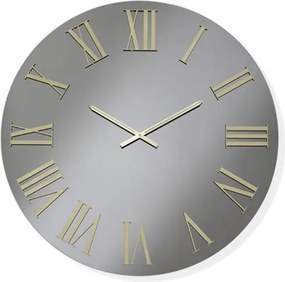 Orologio rotondo D60 cm in cristallo Fumč e numeri Oro - TIWAR