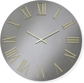 Orologio rotondo D80 cm in cristallo Fumč e numeri Oro - TIWAR