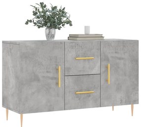 Credenza grigio cemento 100x36x60 cm in legno multistrato