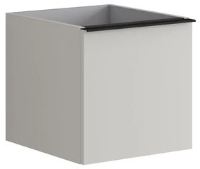 Struttura semi colonna da bagno Pixel 1 cassetto laccato opaco grigio pastello L 40 x H 40 x P 45.5 cm