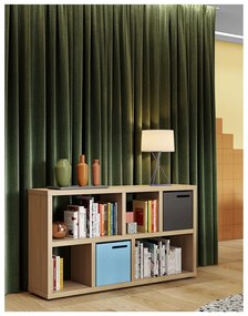 Libreria color legno effetto rovere 150x83 cm Berlin - TemaHome