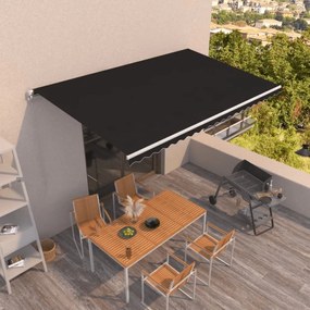 Tenda Da Sole Retrattile Manuale 500x350 Cm Antracite /
