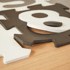 Bieco - Tappeto da gioco in schiuma con numeri - puzzle black & white - 10 pz
