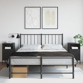 Comodini 2 Pz Neri 36x39x68 Cm İn Acciaio /