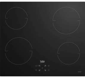 Beko - HII64401QT: Piano a Induzione, 4 Zone, 60 cm. Colore del prodotto: Nero, Posizionamento dell'apparecchio: Da incasso, Dimensione della