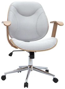 Sedia da ufficio design tessuto grigio chiaro YORKE