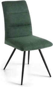 Sedia da cucina in tessuto Verde gambe metallo HILL set 2 pezzi