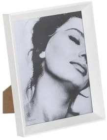 Cornice Portafoto Bianco Legno Cristallo 17 x 2,5 x 22,5 cm