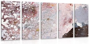 Quadri 5 pezzi – Astrazione in toni delicati