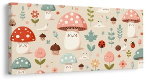 Quadro su tela – Favola del bosco con funghetti